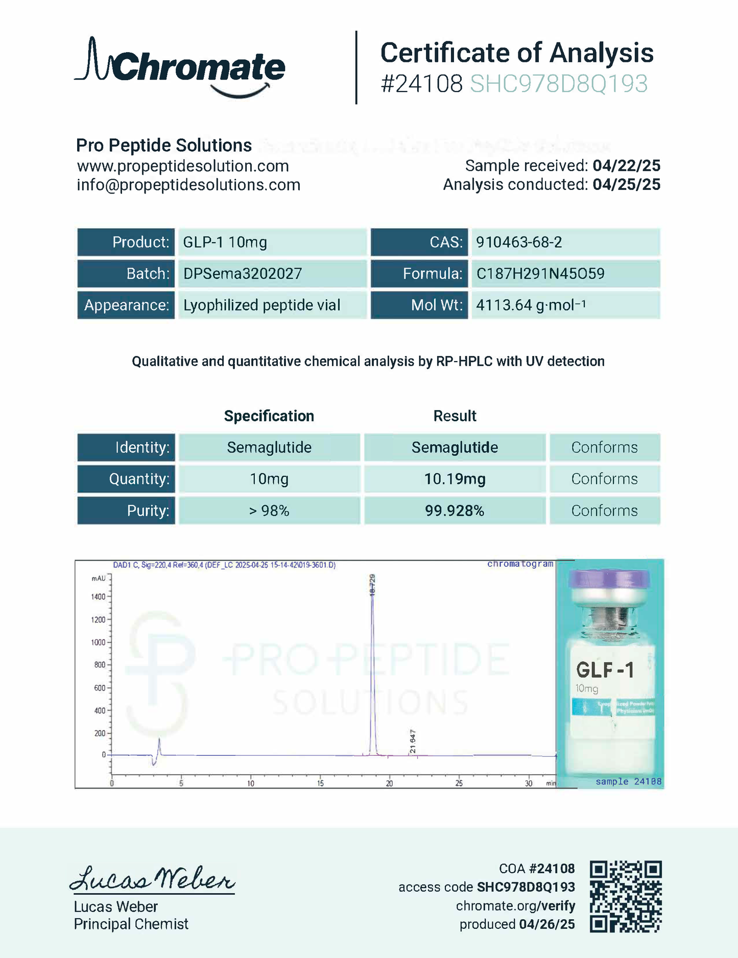 GLP-1 (S) (10mg)