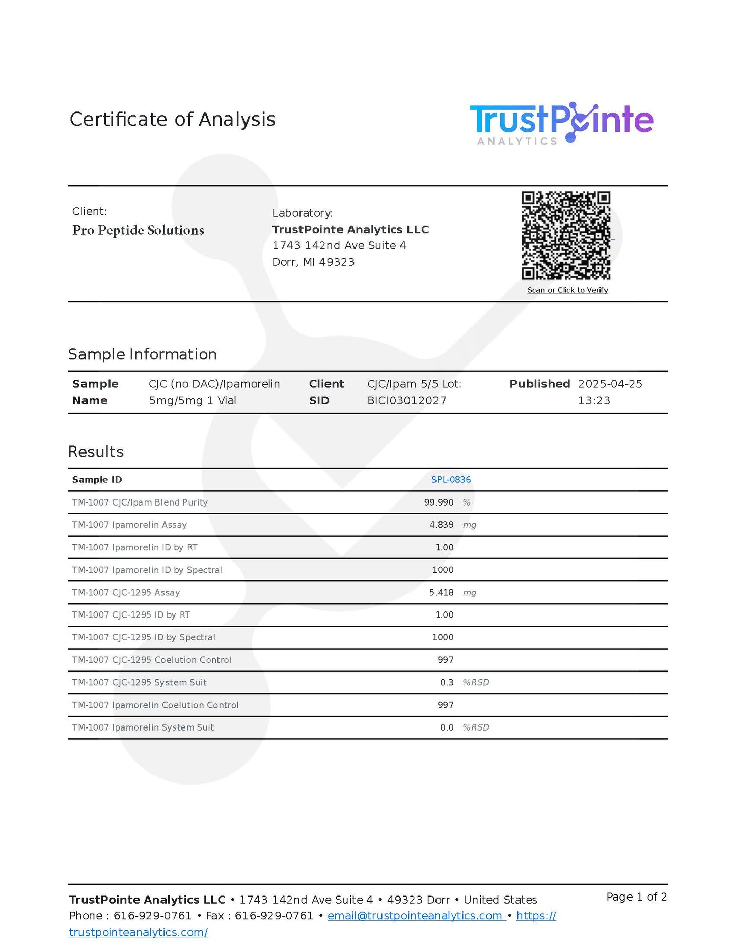 2X Blend | CJC-1295 (No DAC) (5mg)/Ipamorelin (5mg)