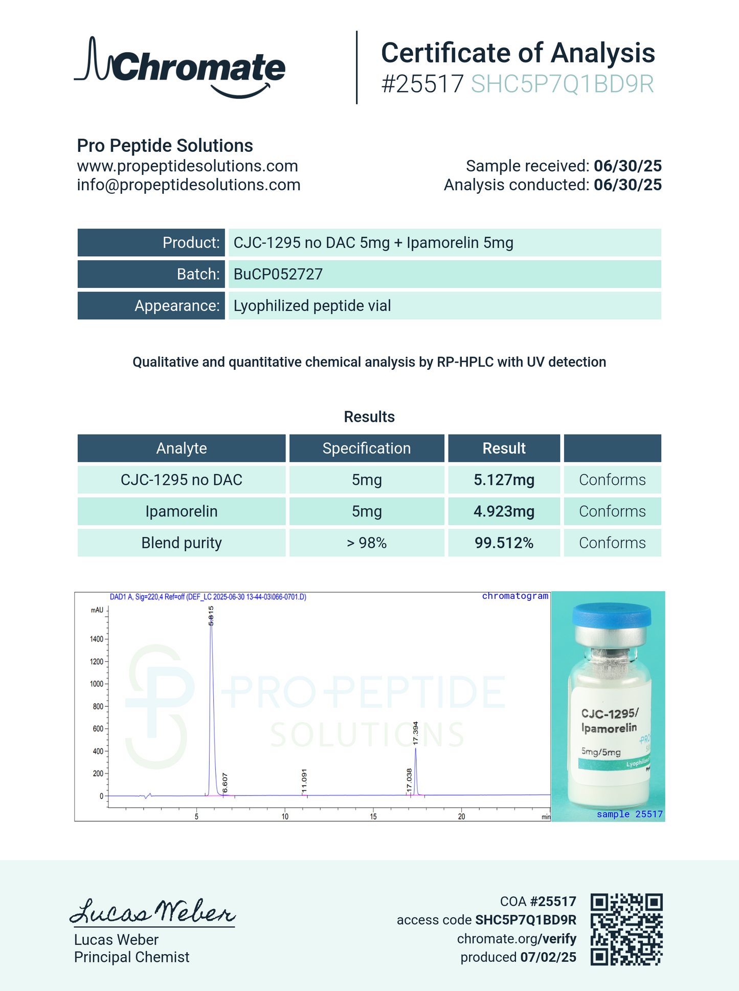 2X Blend | CJC-1295 (No DAC) (5mg)/Ipamorelin (5mg)