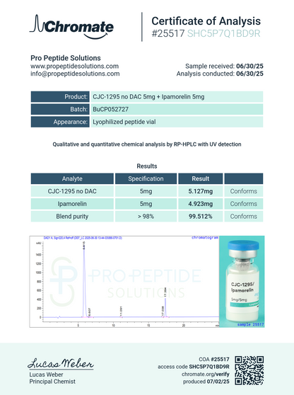 2X Blend | CJC-1295 (No DAC) (5mg)/Ipamorelin (5mg)