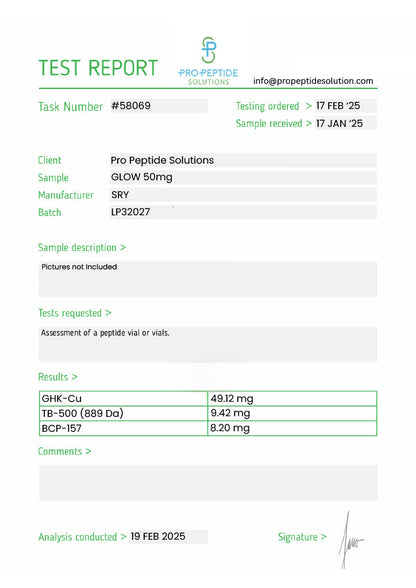 Glow GHK-CU (27mg) / BPC-157 (5mg) / TB500 (10mg)
