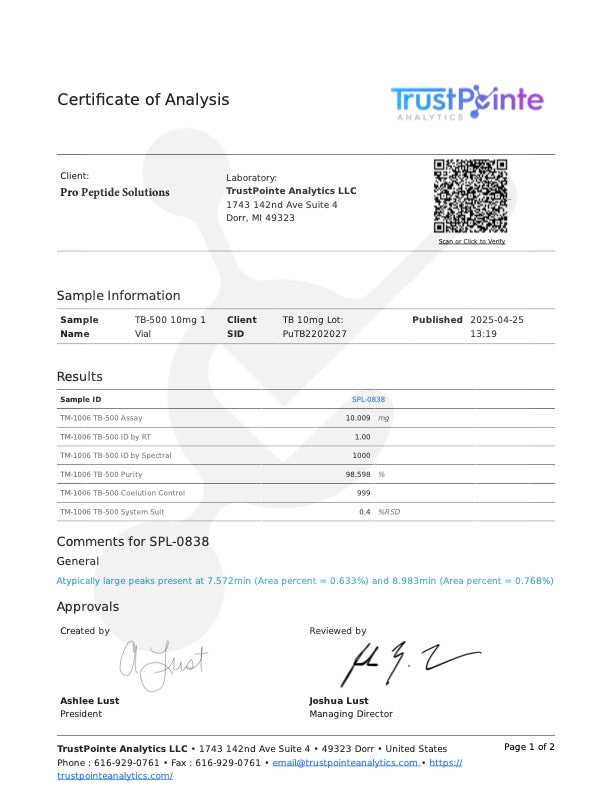 TB 500 (Thymosin Beta 4) (10mg)