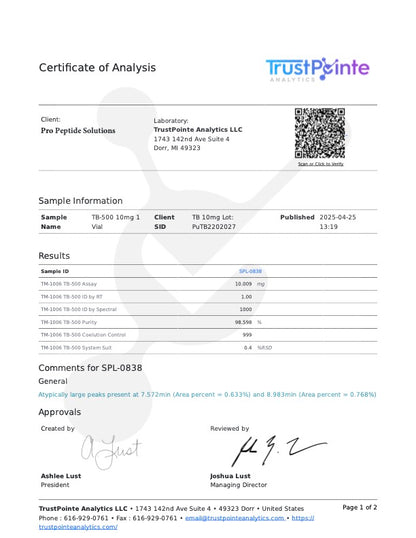 TB 500 (Thymosin Beta 4) (10mg)