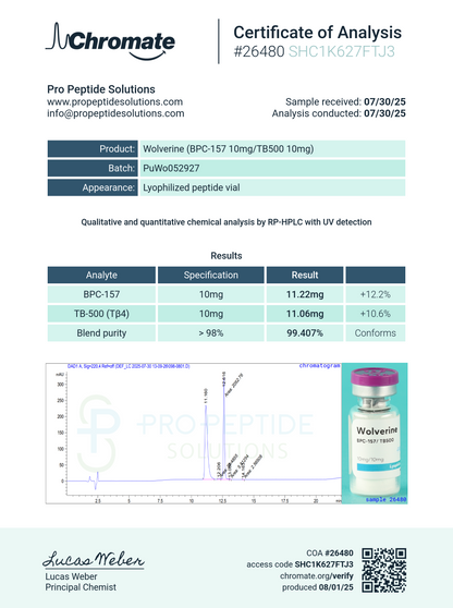 Wolverine | BPC-157 (10mg)/TB-500 (10mg)