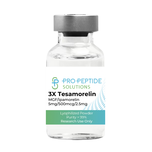 3X Tesamorelin (5mg) / MGF (500mcg) / Ipamorelin (2.5mg)